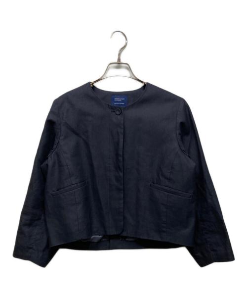 kurashi&trips publishing（クラシアンドトリップス パブリッシング）kurashi&trips publishing (クラシアンドトリップス パブリッシング) atelier naruse (アトリエナルセ) フォーマルノーカラージャケット ネイビー サイズ:FREEの古着・服飾アイテム