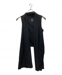 LIMI feu（リミフゥ）の古着「Standard W/Gabardine Stole Vest」｜ブラック