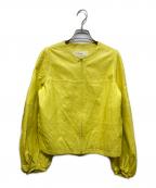 CYCLASシクラス）の古着「ボリュームスリーブ ラムレザージャケット」｜イエロー