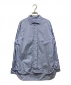 SALON C. LUNDMANサロン シー ルンドマン）の古着「ダブルカフスシャツ」｜ブルー