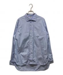 SALON C. LUNDMAN（サロン シー ルンドマン）の古着「ダブルカフスシャツ」｜ブルー