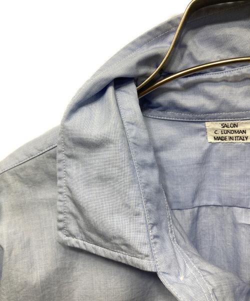 SALON C. LUNDMAN（サロン シー ルンドマン）SALON C. LUNDMAN (サロン シー ルンドマン) ダブルカフスシャツ ブルー サイズ:SIZE Mの古着・服飾アイテム