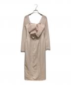 Snidelスナイデル）の古着「オフショルリボンドレス」｜ピンク