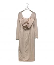 Snidel（スナイデル）の古着「オフショルリボンドレス」｜ピンク