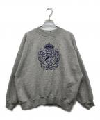 POLO RALPH LAURENポロ・ラルフローレン）の古着「カレッジロゴ刺繍スウェット」｜グレー