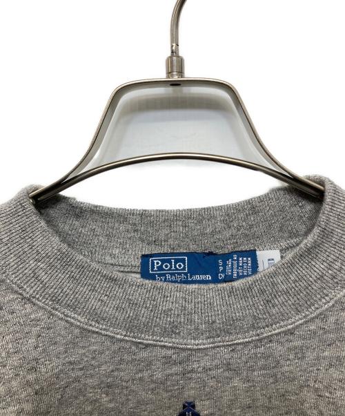 POLO RALPH LAUREN（ポロ・ラルフローレン）POLO RALPH LAUREN (ポロ・ラルフローレン) カレッジロゴ刺繍スウェット グレー サイズ:Sの古着・服飾アイテム
