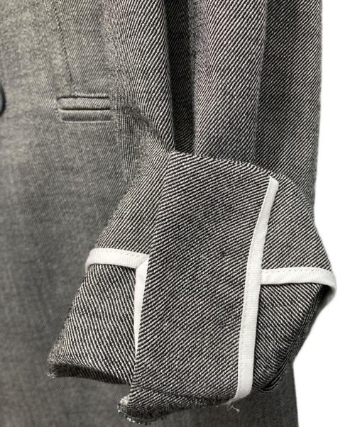 23区（ニジュウサンク）23区 (ニジュウサンク) スラブツイードストレッチ ジャケット グレー サイズ:38の古着・服飾アイテム