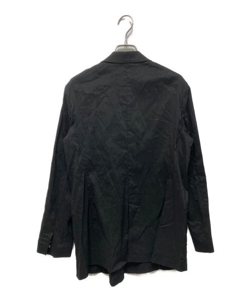 23区（ニジュウサンク）23区 (ニジュウサンク) 【洗える】リネンレーヨンストレッチ ダブル ジャケット ブラック サイズ:38の古着・服飾アイテム
