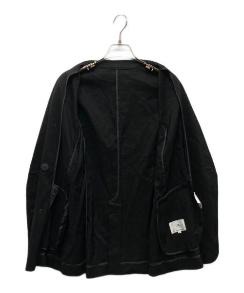 23区（ニジュウサンク）23区 (ニジュウサンク) 【洗える】リネンレーヨンストレッチ ダブル ジャケット ブラック サイズ:38の古着・服飾アイテム