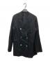 23区（ニジュウサンク）の古着「【洗える】リネンレーヨンストレッチ ダブル ジャケット」｜ブラック