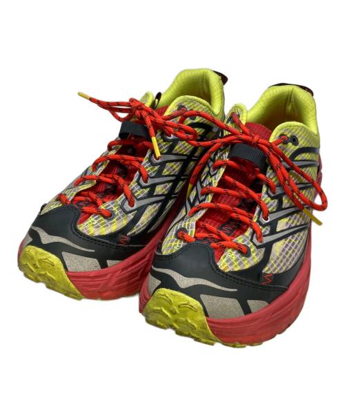 HOKA（ホカ）HOKA (ホカ) Nicole McLaughlin (ニコール マクラフリン) HOKAXNM MAFATE SPEED THREE2 レッド×イエロー サイズ:27.5cmの古着・服飾アイテム