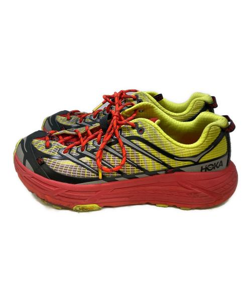 HOKA（ホカ）HOKA (ホカ) Nicole McLaughlin (ニコール マクラフリン) HOKAXNM MAFATE SPEED THREE2 レッド×イエロー サイズ:27.5cmの古着・服飾アイテム