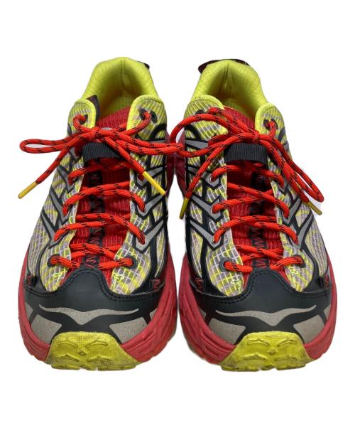 HOKA（ホカ）HOKA (ホカ) Nicole McLaughlin (ニコール マクラフリン) HOKAXNM MAFATE SPEED THREE2 レッド×イエロー サイズ:27.5cmの古着・服飾アイテム