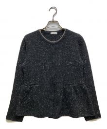 BRUNELLO CUCINELLI（ブルネロクチネリ）の古着「ミックスニットカーディガン DW5273322」｜グレー