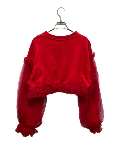 VIVIANO（ヴィヴィアーノ）VIVIANO (ヴィヴィアーノ) jurk チュールフリルスウェット レッド サイズ: Freeの古着・服飾アイテム