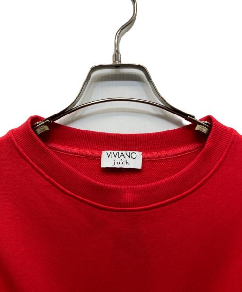 VIVIANO（ヴィヴィアーノ）VIVIANO (ヴィヴィアーノ) jurk チュールフリルスウェット レッド サイズ: Freeの古着・服飾アイテム