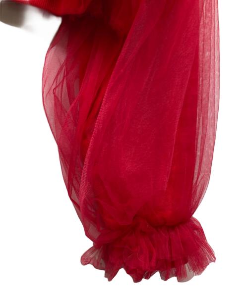 VIVIANO（ヴィヴィアーノ）VIVIANO (ヴィヴィアーノ) jurk チュールフリルスウェット レッド サイズ: Freeの古着・服飾アイテム