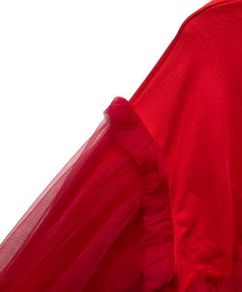 VIVIANO（ヴィヴィアーノ）VIVIANO (ヴィヴィアーノ) jurk チュールフリルスウェット レッド サイズ: Freeの古着・服飾アイテム