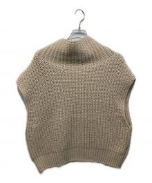 Noble（ノーブル）の古着「3G片畦ハイネックベスト」｜ベージュ