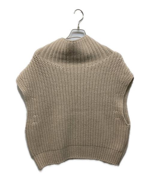Noble（ノーブル）Noble (ノーブル) 3G片畦ハイネックベスト ベージュ サイズ:FREEの古着・服飾アイテム