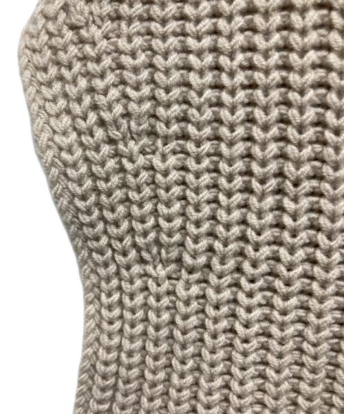 Noble（ノーブル）Noble (ノーブル) 3G片畦ハイネックベスト ベージュ サイズ:FREEの古着・服飾アイテム