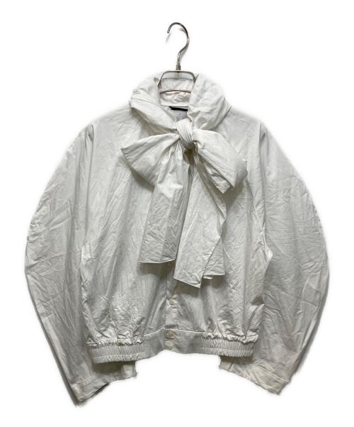 MIOSMOKEY（ミオズモーキー）MIOSMOKEY (ミオズモーキー) WIDE BOW TIE ST ホワイト サイズ:36の古着・服飾アイテム