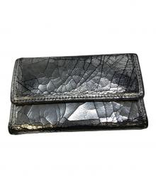 Maison Margiela（メゾンマルジェラ）の古着「4ステッチ ブロークンミラー レザー キーケース」｜シルバー