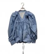 MAISON SPECIALメゾンスペシャル）の古着「Multiway Taffeta Blouse」｜ブルー