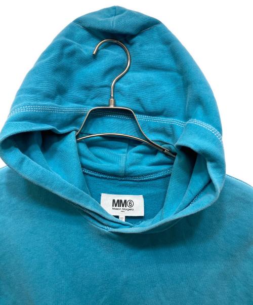 MM6 Maison Margiela（エムエムシックスメゾンマルジェラ）MM6 Maison Margiela (エムエムシックスメゾンマルジェラ) ステッチワークパーカー ブルー サイズ:Sの古着・服飾アイテム