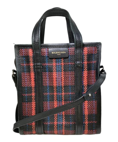 BALENCIAGA（バレンシアガ）BALENCIAGA (バレンシアガ) Bazar Shopper レッド×ブラックの古着・服飾アイテム