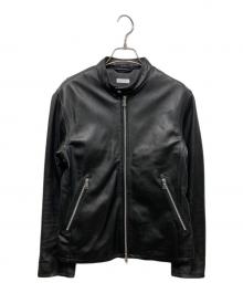 BEAUTY&YOUTH（ビューティーアンドユース）の古着「シープ シングル ライダースジャケット」｜ブラック