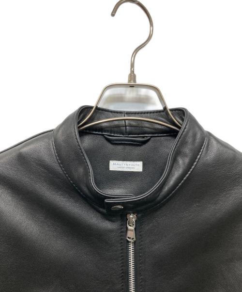 BEAUTY&YOUTH（ビューティーアンドユース）BEAUTY&YOUTH (ビューティーアンドユース) シープ シングル ライダースジャケット ブラック サイズ:Sの古着・服飾アイテム
