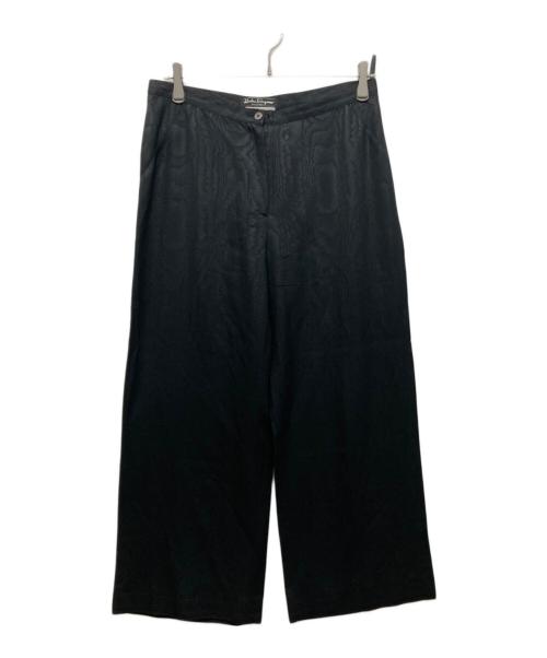 Salvatore Ferragamo（サルヴァトーレ フェラガモ）Salvatore Ferragamo (サルヴァトーレ フェラガモ) ジャガードワイドパンツセットアップ ブラック サイズ:46の古着・服飾アイテム