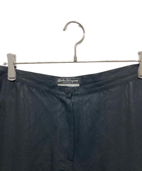 Salvatore Ferragamo（サルヴァトーレ フェラガモ）Salvatore Ferragamo (サルヴァトーレ フェラガモ) ジャガードワイドパンツセットアップ ブラック サイズ:46の古着・服飾アイテム