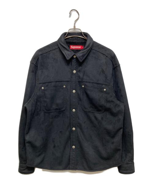 SUPREME（シュプリーム）SUPREME (シュプリーム) Faux Suede Snap Shirts ブラック サイズ:Mの古着・服飾アイテム