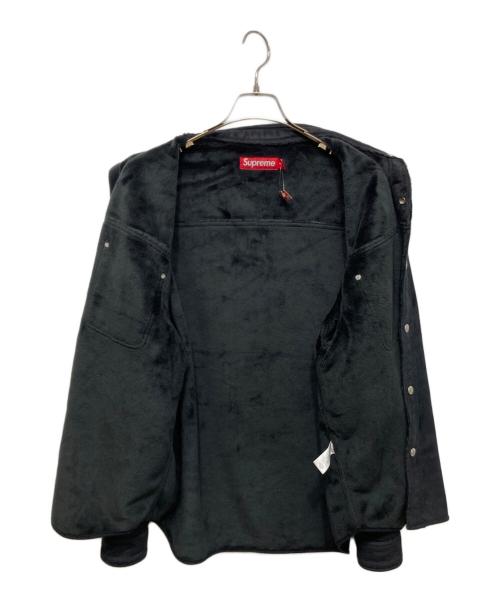 SUPREME（シュプリーム）SUPREME (シュプリーム) Faux Suede Snap Shirts ブラック サイズ:Mの古着・服飾アイテム