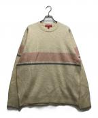 SUPREMEシュプリーム）の古着「25FW Brushed Stripe Sweater（ブラッシュドストライプセーター）/ クルーネックニット」｜アイボリー