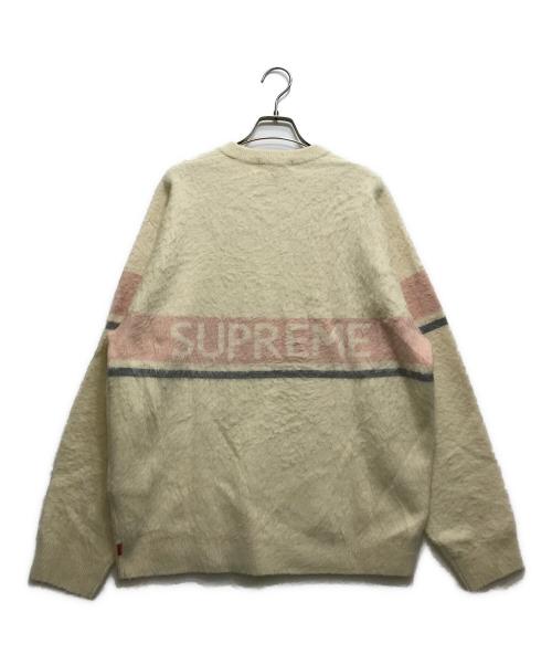 SUPREME（シュプリーム）Supreme (シュプリーム) 25FW Brushed Stripe Sweater（ブラッシュドストライプセーター）/ クルーネックニット アイボリー サイズ:Mの古着・服飾アイテム