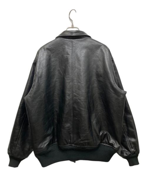 FTC（エフティーシー）FTC (エフティーシー) LEATHER A-2 FLIGHT JACKET ブラック サイズ:Mの古着・服飾アイテム