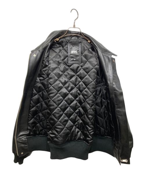 FTC（エフティーシー）FTC (エフティーシー) LEATHER A-2 FLIGHT JACKET ブラック サイズ:Mの古着・服飾アイテム