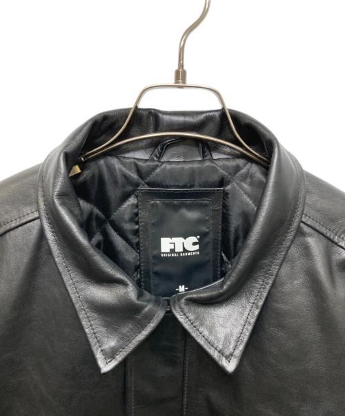 FTC（エフティーシー）FTC (エフティーシー) LEATHER A-2 FLIGHT JACKET ブラック サイズ:Mの古着・服飾アイテム