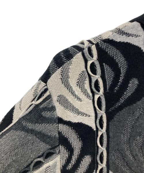 SUPREME（シュプリーム）SUPREME (シュプリーム) Abstract Textured Zip Up Polo グレー×ブラック サイズ:Lの古着・服飾アイテム