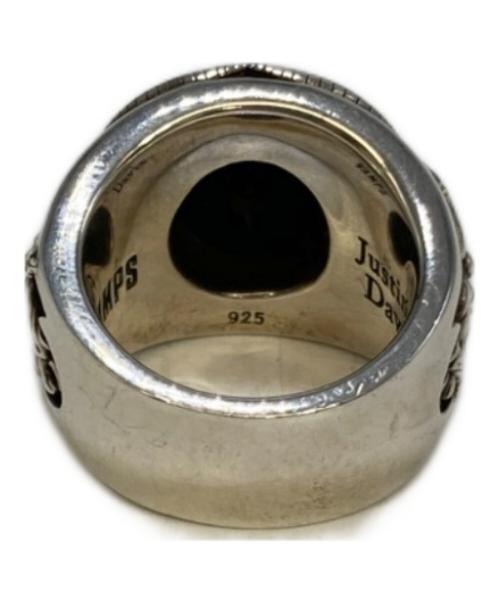 JUSTIN DAVIS（ジャスティンデイビス）JUSTIN DAVIS (ジャスティンデイビス) VAMPS ONYX コラボレーションリング シルバー サイズ:11号の古着・服飾アイテム