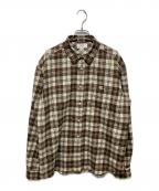 CELINEセリーヌ）の古着「リラックスシャツ」｜ベージュ×ブラウン