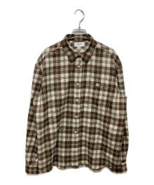 CELINE（セリーヌ）の古着「リラックスシャツ」｜ベージュ×ブラウン