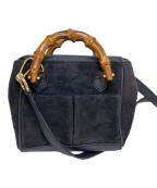 GUCCIグッチ）の古着「2WAYバンブーミニバッグ」｜ダークネイビー