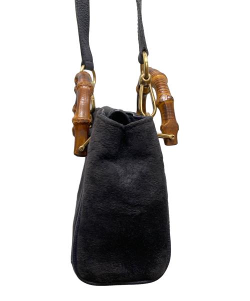 GUCCI（グッチ）GUCCI (グッチ) 2WAYバンブーミニバッグ ダークネイビーの古着・服飾アイテム