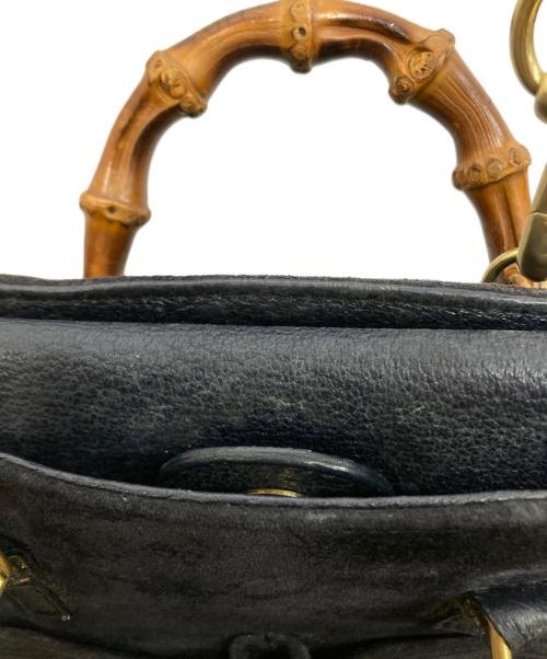 GUCCI（グッチ）GUCCI (グッチ) 2WAYバンブーミニバッグ ダークネイビーの古着・服飾アイテム