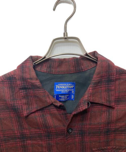 PENDLETON（ペンドルトン）PENDLETON (ペンドルトン) 00’Ｓ ボードチェックオープンカラーシャツ レッド サイズ:Mの古着・服飾アイテム