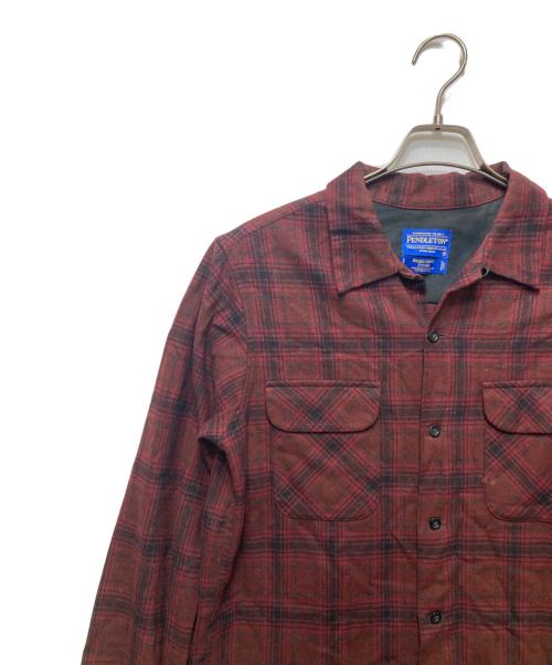 PENDLETON（ペンドルトン）PENDLETON (ペンドルトン) 00’Ｓ ボードチェックオープンカラーシャツ レッド サイズ:Mの古着・服飾アイテム